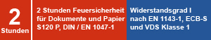 Dokumententresor 2 Stunden Tresor Feuerschutz VDS EN 1143-1 und Tresor kaufen bei eisenbach-tresore.de und online bestellen