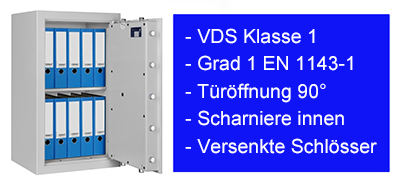 Tresor Format Orion VDS Klasse 1 EN 1143-1 Grad 1