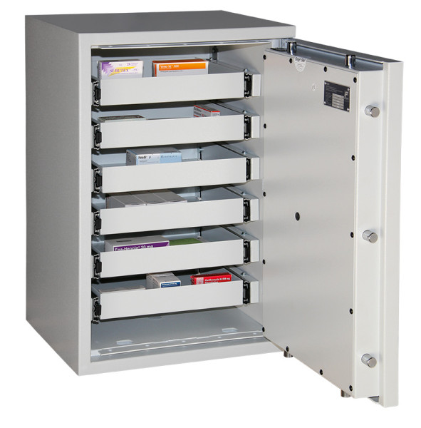 BTM Tresor nach EN 1143-1 Grad I Modell BTL 800 mit 6 Schubladen Medix