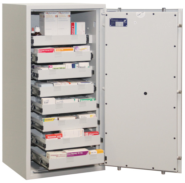 BTM Tresor nach EN 1143-1 Grad I Modell BTL 800 mit 6 Schubladen Medix