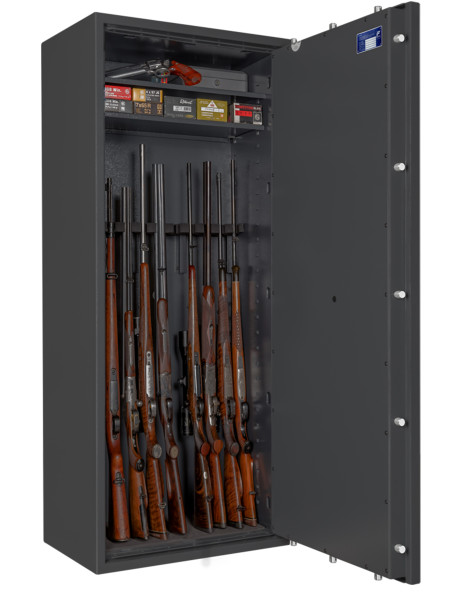 Waffenschrank Capriolo 2-10 WH mit Biometrieschloss SECU SELO-BR V.2 FP