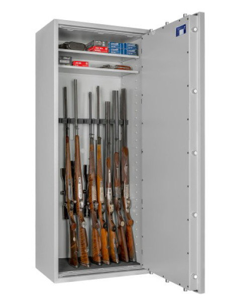 Waffenschrank Capriolo 2-10 WH mit Biometrieschloss SECU SELO-BR V.2 FP